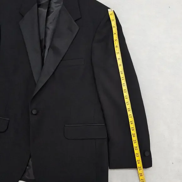 NWT Tuxedo Jacket Mens Size 42 Regular Applause Formal Wear Black Prom Wedding - Picture 15 of 16